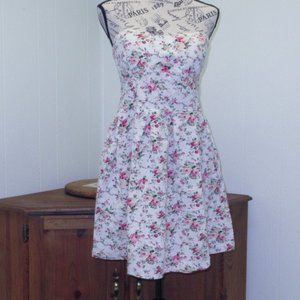 Pretty floral strapless sundress juniors XL